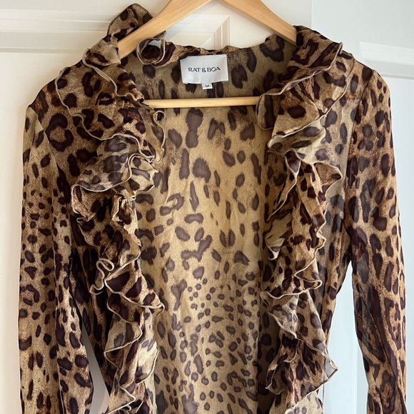 Rat & Boa Animal Print Ruffle Dress - Picture 2 of 8